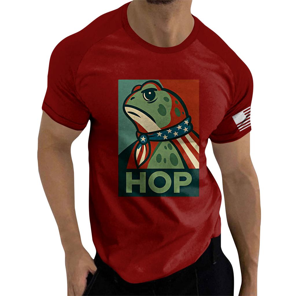 Men's Short-sleeve Top With U.S. Political Raglan Sleeves