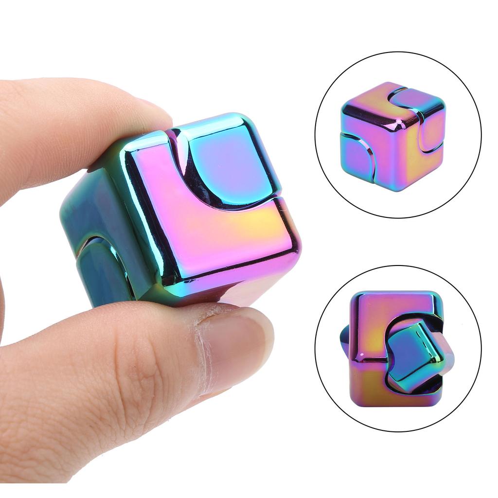 Aluminum Alloy Stress Anxiety Relief Fingertip Toy Decompression Rotation Toy Gift(Multi Color )