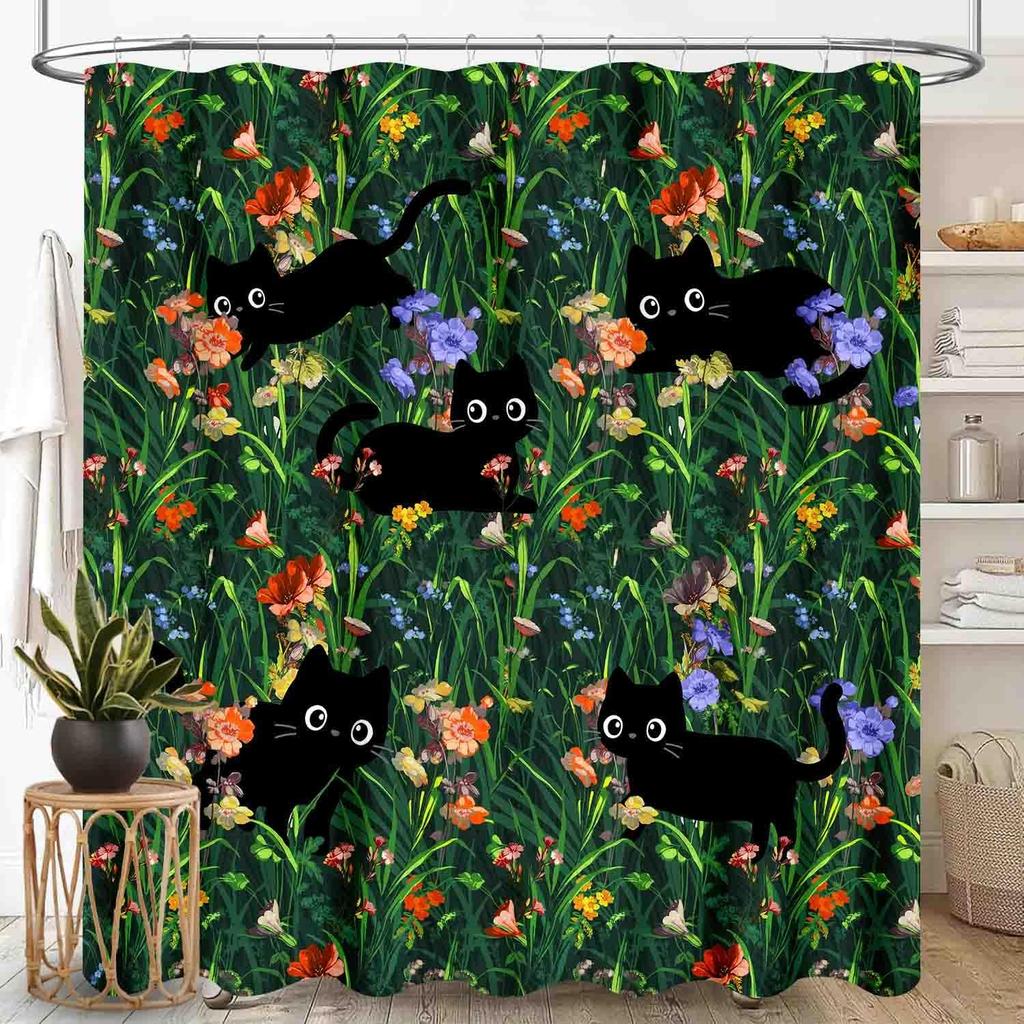 Boho Floral Shower Curtain for Bathroom,Colorful Mandala Tropical Flower Vibrant Ethnic Paisley Print Bohemian Unique Vintage