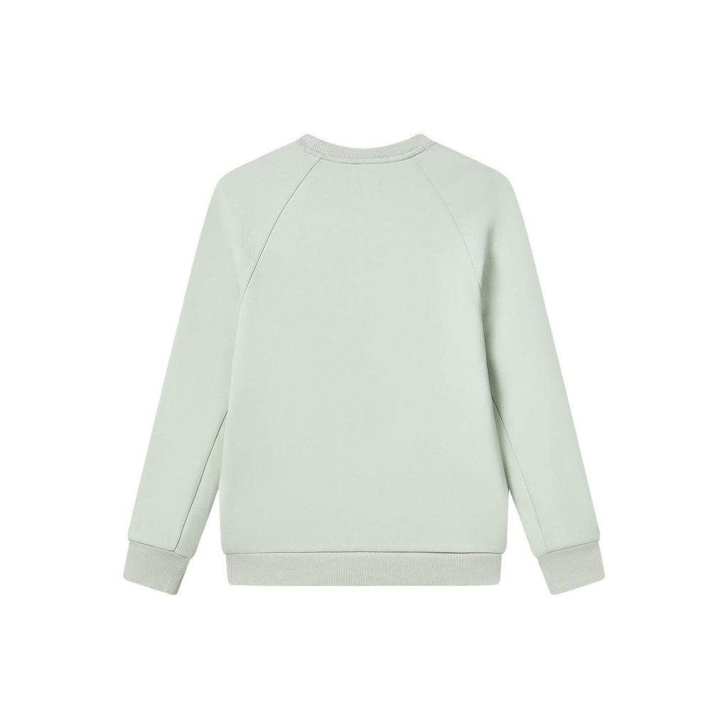 Fila Solid Color Crew Neck Casual Pullover Sweatshirt Men Sweatshirt Willow-Green F11M317204F-TQ