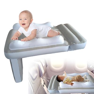 Kids Air Mattress with Inflator Pump Seat Belt Outdoor Travel Airplane Train Car Rear Seat Inflatable Sleeping Bed Single