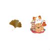 Ginkgo Leaves Iron Wall Sculpture And Cat Silent Clock Decor for Living Room Office Hotel Dining