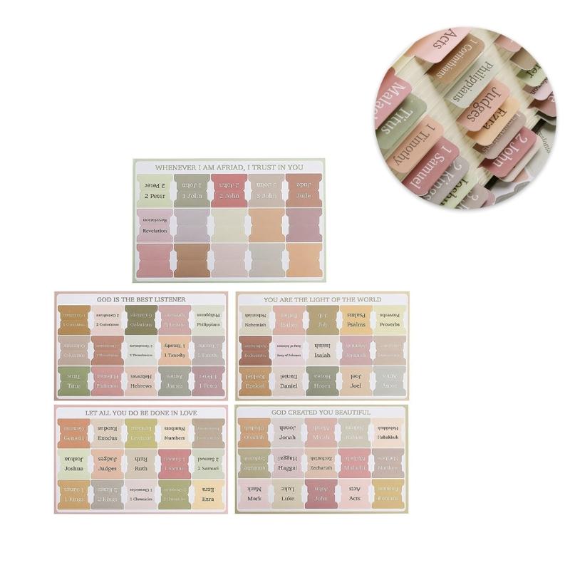 Linguette Indice Bibbia Laminate Linguette Bibbia Stampa Grande Adesivo Facile da Leggere Linguette Divisorie Bibbia Regalo Cristiano per Donne