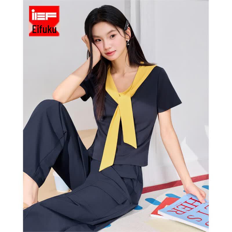 IEF Korean Style Casual Two-Piece Set L