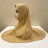 H124 Erwachsene hochwertige große Größe muslimischer Hijab-Schal mit Kinnteil islamische Kopftuch-Hüte Armia zum Überziehen Kopftuch Turbanmützen