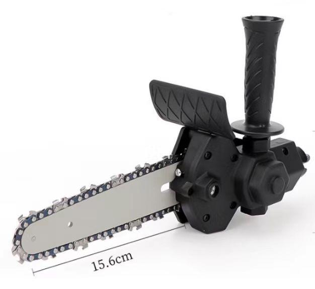 4-inch Electric Drill to Chainsaw Conversion Head - Handheld Mini Chainsaw for Wood and Garden Cutting