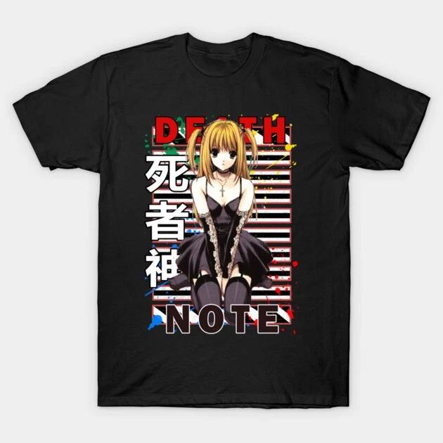 Misa AUnisexe Waifu Shirt Anime Death Note Unisexga Waifu Black T Shirt V2 S