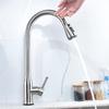 TLXT Black Pull-Out Kitchen Faucet