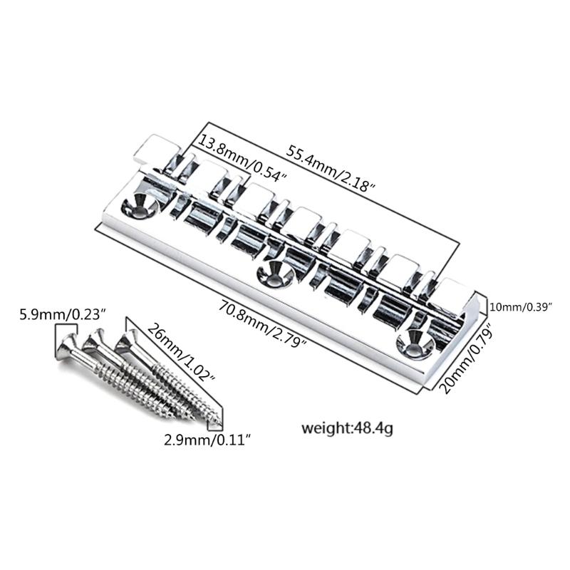 12 Strings Metal Guitar Bridge Replacement Fixed Harp Bridge Electric Guitar Accessories Durable and Practical