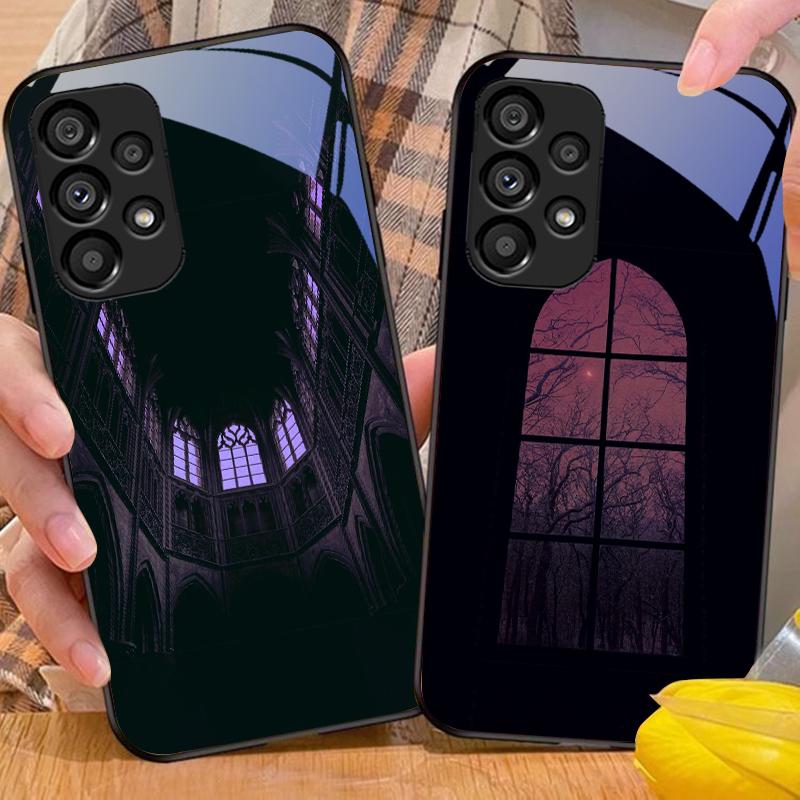 Das Dunkle Haus Für Samsung Galaxy S10 20 Plus 21 FE 22 23 24 FE 25 Ultra Schwarz Gehärtetes Glas Handyhülle Hartschale