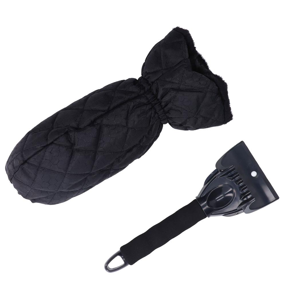 Waterproof Ice Scraper Mitt 2 in 1 Design Elastic Band Design Easy to Hold Convenient Cold Proof