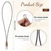 Leather Lanyard,Retro Leather Lanyards for ID Badges,Keys(13.8 In Neck Lanyard,Brown)