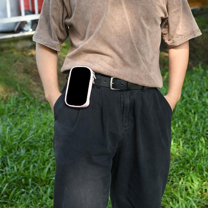 MP3/MP4 Storage Bag Travel Carrying Case Music Player Pouch with Carabiner Anti-Drops and Dustproof Protective Cover