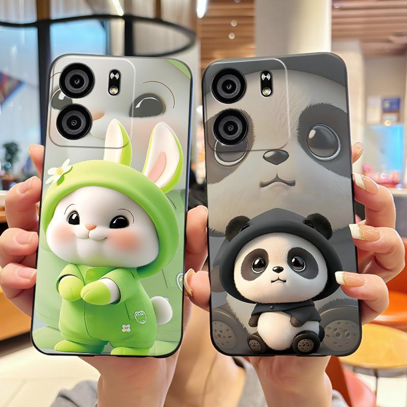 Black Phone Case For BLU View 5 Popular Cute Pink Cartoon Panda Pattern Shockproof For BLU View 5 Soft Silicone Back Cover