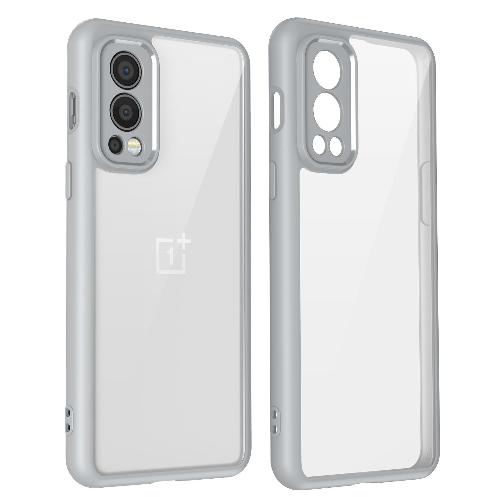 

Чехол для OnePlus Nord2 DN2101 DN2103 Противоударный силиконовый бампер Воздушная подушка Прозрачная матовая задняя крышка Жесткий чехол для телефона для OnePlus Nord2 Pc + tpu&OnePlus Nord 2 5G серый
