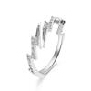 Fashion DNA Chemistry Molecule Open Rings For Women Men Simple Style Rose Silver Color Finger Jewelry Party Gifts