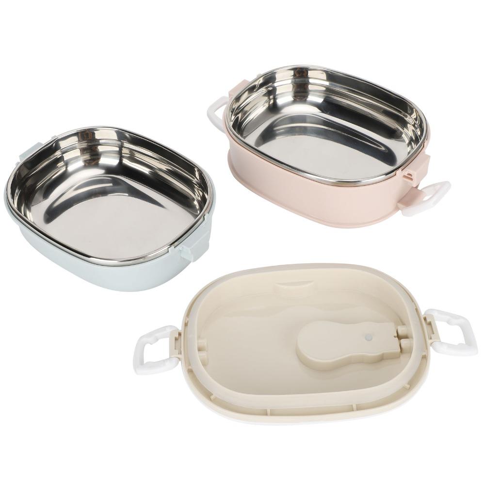 Round Shape Stainless Steel Lunch Box Stackable Design Thermal Food Container  For Office