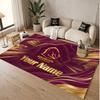 Benutzerdefinierter Teppich Brisbane Broncos Muster Druck Name Text Weicher Rutschfester Boden Teppich für Zuhause Innen Dekoration