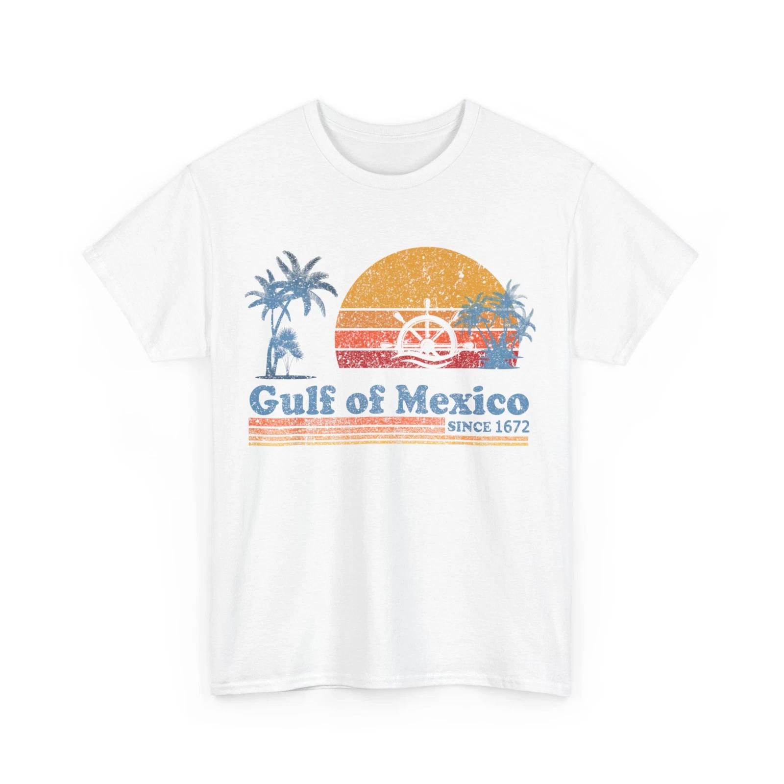 Gulf of Mexico Since 1672 Retro Vintage Beach Men Women T shirt 4XL