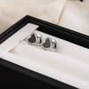 Light Luxury High-End Sense Black And White Double-Sided Love Women'S Design Fashion Temperament Simple Earrings