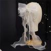 Barrettes Bridal Ribbon Bow Hairpin Light Luxury Wedding Headdress Bridal Headwear  Take Photos