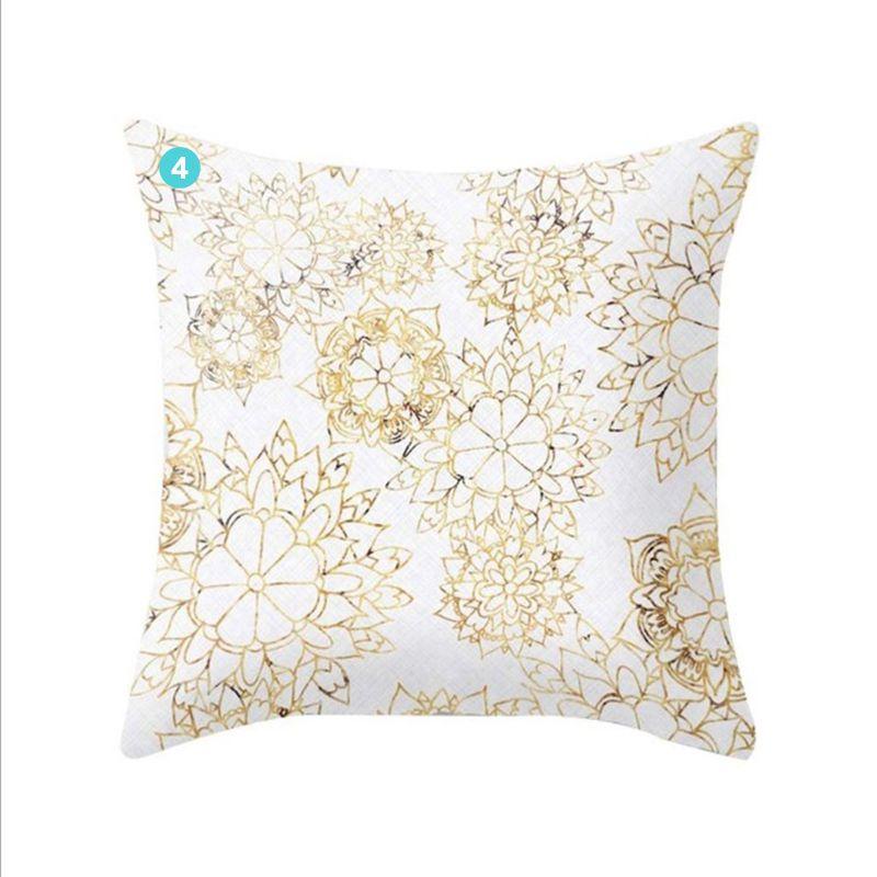 Luxurious Gold Pattern Jeanette Cloth Cushion Cover For Stylish Home Decor