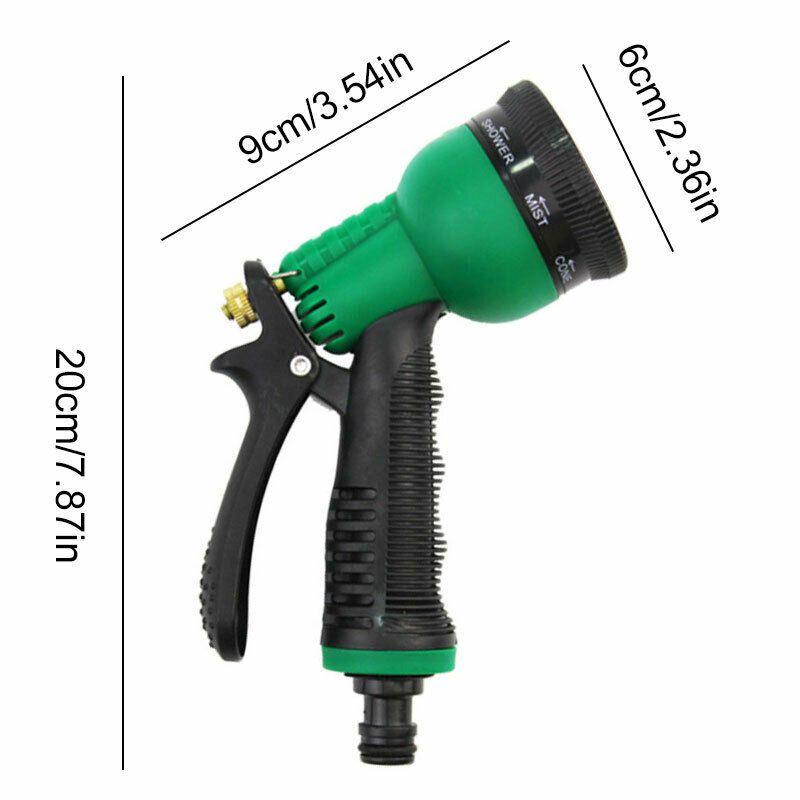 

Функция Регулируемая 8-режимная головка распылителя Водяной шланг Многорежимный Сад Мойка автомобиля