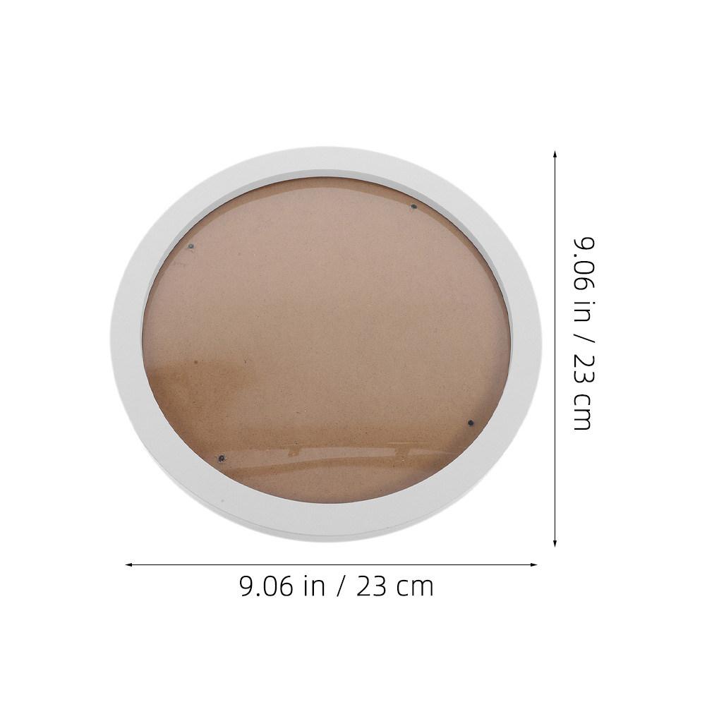 Sturdy Round Wood Picture Frame Wall Hanging Decorative Photo Frame for Living Room Wall Mounted Decor Photo Frames
