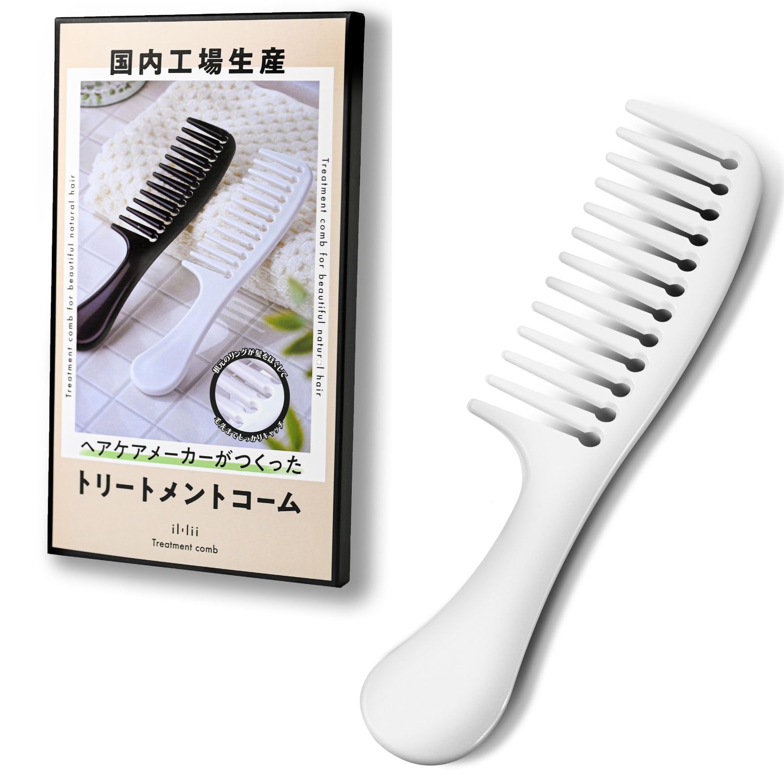 

Расческа для ухода iMii в Японии в Производство Волос H [Сделано Хигаси-Осака, Город] Расческа, Крупная, Для душа (белый) белый