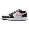 Air Jordan 1 Low GS Black Rust Pink Kids Sneakers White 553560-165