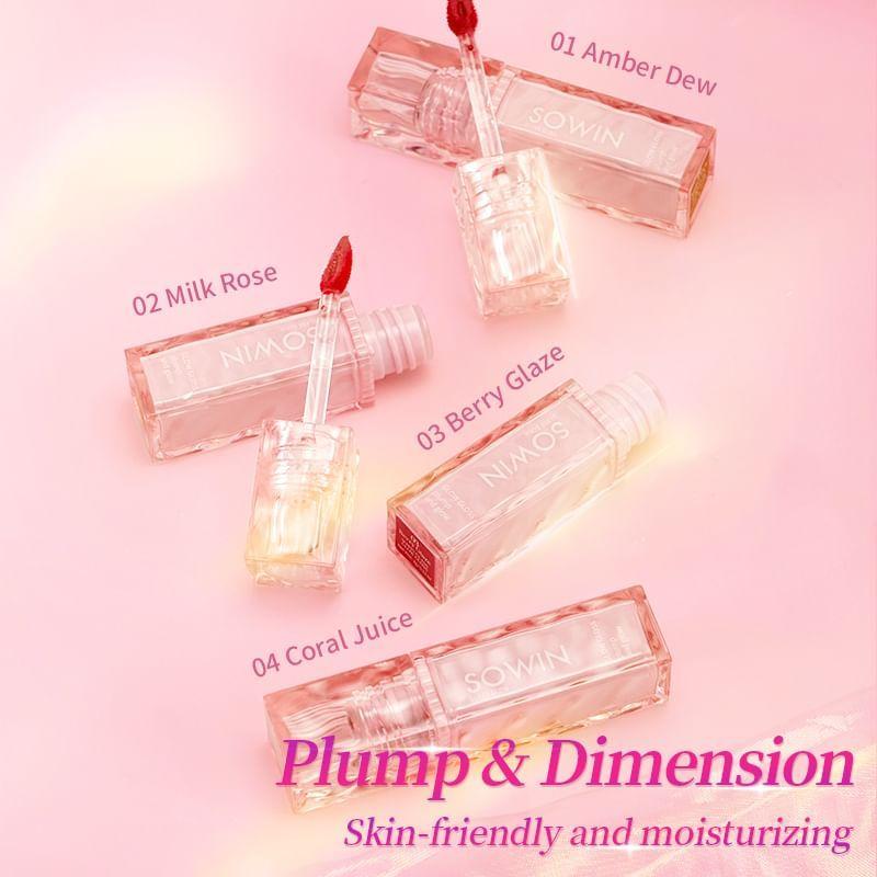 SOWIN - Glass Glow Lasting Lip Gloss - 4 Colors