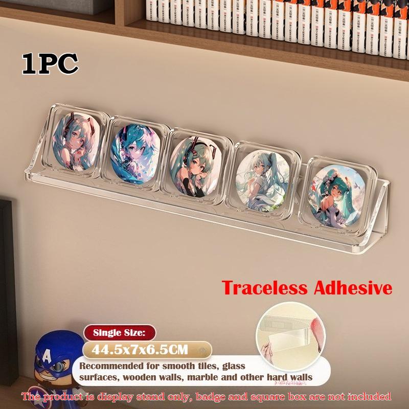 1-10Pcs Transparent Badge Acrylic Storage Box/Rack Dust Protection Storage Box Peripheral Badge Storage Collection Protection