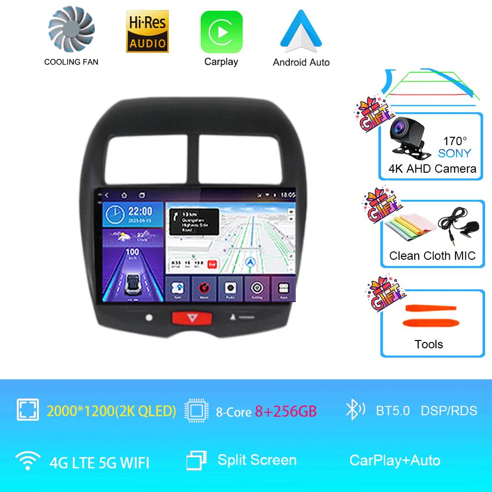 Car Radio Android 14 For Mitsubishi ASX 1 2010 2011 - 2016 C4 Peugeot 4008 DSP Multimedia Video Player Carplay Stereo Audio GPS