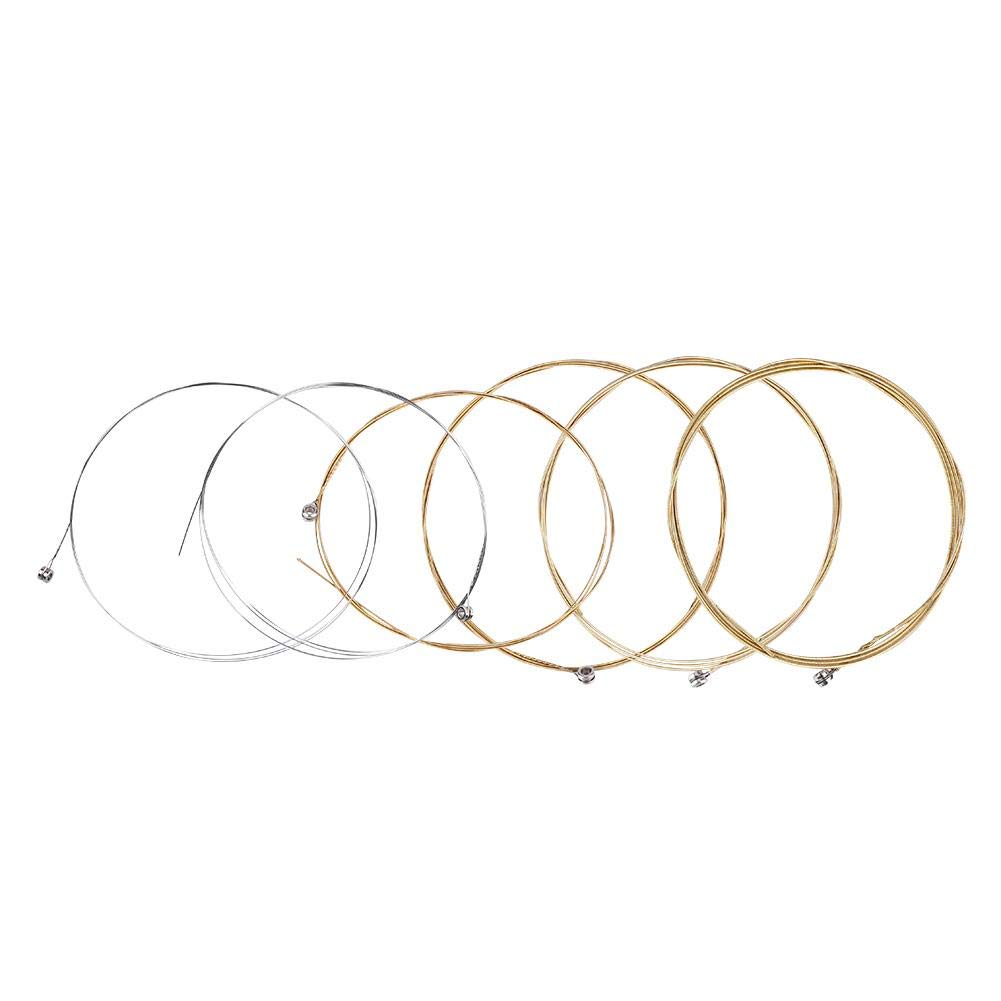 Acoustic Guitar String Stainless Easy To Stringed Instrument Accessories 6-String Set, Steel, Anti-Oxidation & Rust-Resistant, Use,