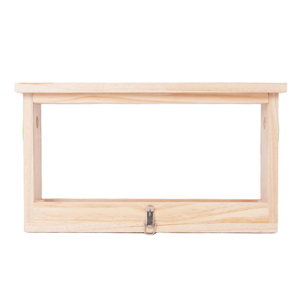 Bee Breeding Box Double Sided Acrylic Board Wooden Bee Hive Observation Box with Vents Beekeeping Supplies