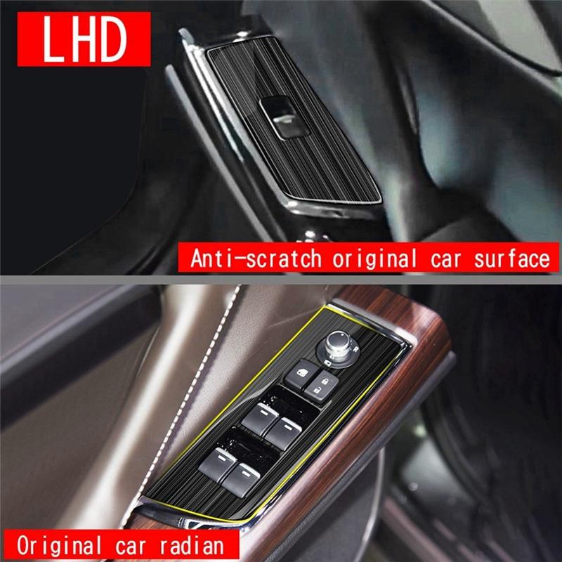 Car Window Glass Lift Button Switch Cover Trim Stainless Steel Door Armrest Panel For Mazda CX9 CX-9 + LHD Parts
