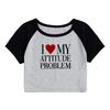 New European and American Spice Girls alphabet-printed navel top summer round neck pullover slim shoulder sleeves short T-shirt