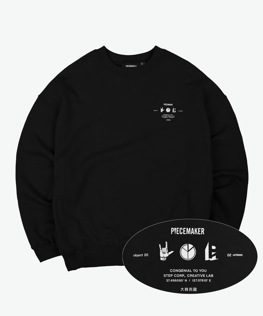 PEACE MAKER Pm Icon Sweat Shirts (Black)