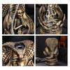 Skull Snake Incense Burner Holder Backflow Waterfall Cone Incense Holder Zen Skeleton Incense Burner for Home Bedroom Yoga Aromatherapy Relaxation