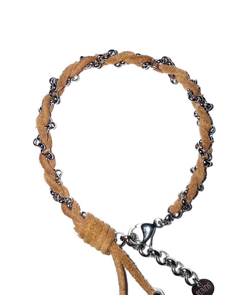 Runds Suede Chain Bracelet (Brown)