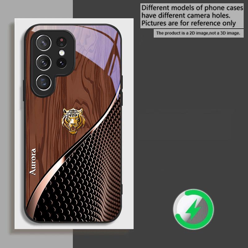 

Милый золотисто-коричневый тигр Для Samsung Galaxy S20 FE S21 S22 S23 Plus S24 Ultra S25 Edge S24Ultra Для Magsafe Стеклянный чехол для телефона Galaxy S24 Ultra