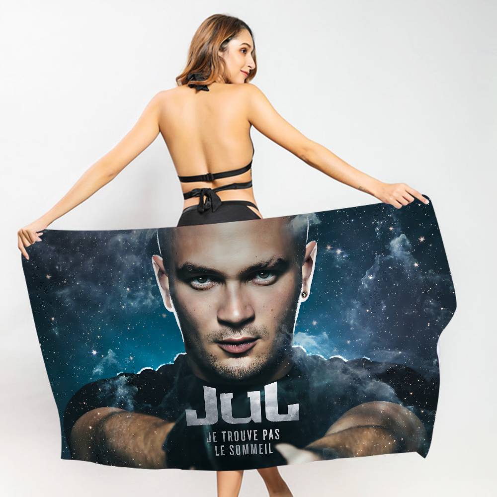 1pc Popular Singer JuL Microfiber Printed Beach Towel Mountain Climbing Yoga Beach Swimming Running Absorbent Soft Towel