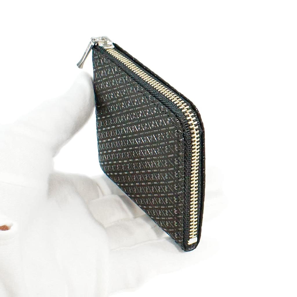 Indenya Inden Coin Purse F Coin Purse 08 Deerskin Black X Black Lacquer Gourd Pattern 1008-01-007