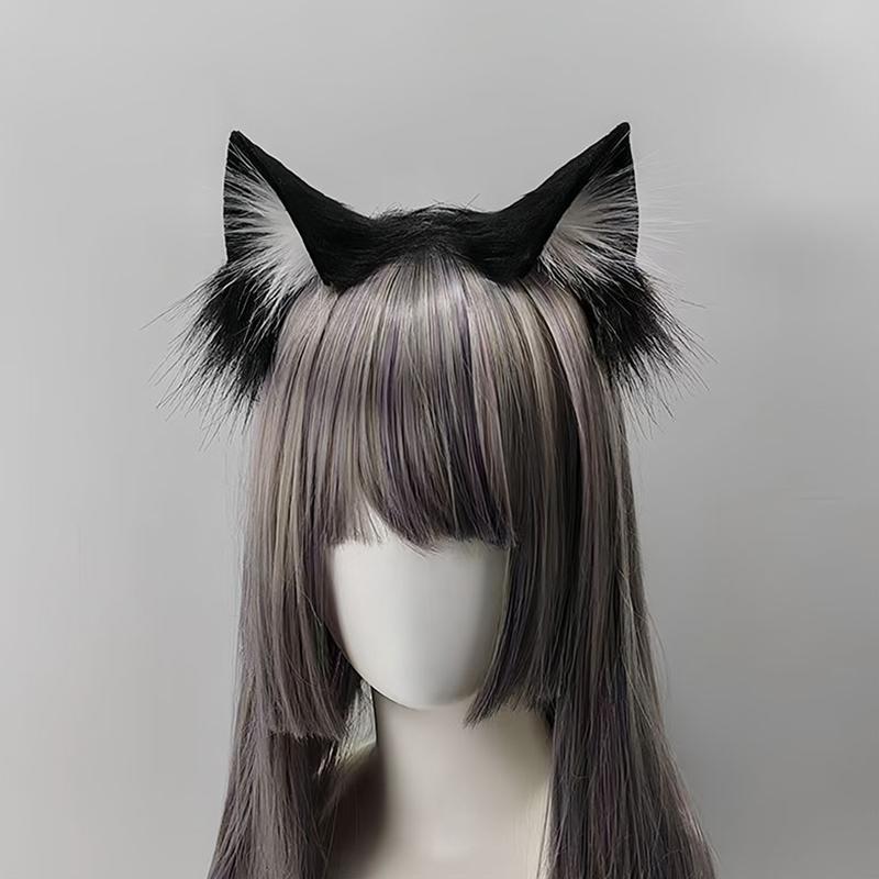 

Мультяшная плюшевая повязка на голову с кошачьими ушками для женщин и девочек, повязка для волос в стиле косплея, забавная, милая, обруч для волос в стиле Лолиты, креативные аксессуары для волос, подарки A2