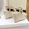 Fashion New Summer Thick Wedge Form Sandals 2025 Stylish Color Open Toes Hollow Women's Shoes Bohemian Platform Sandals Zapatos De Mujer
