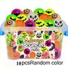 10PCS Halloween Luminous Marbles - Grotesque Pumpkin and Bat Designs, Durable Rubber Party Gifts, Play Designs, Safe Play