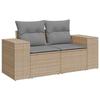 VidaXL Garden Lounge Set with Cushions 6 Pcs, Patio Sofas, Patio Furniture Set, Outdoor Furniture, Beige 3222588