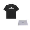 Balenciaga Activewear Logo Letter Print Crew Neck Short Sleeved SS24 T Shirt Loose Fit Unisex Black 764235TQVT91083