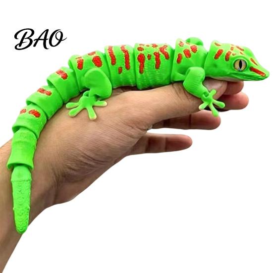 3D Printed Gecko Toy Leopard Figurine, Realistic Articulated Chameleon Fidget Toy, Animal Decor Flexible Jointed Lizard Model, Shape Desk Decoration