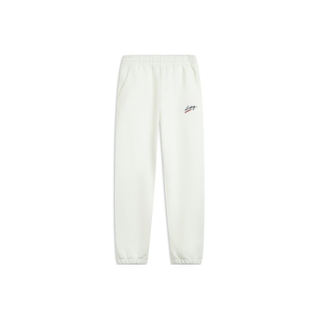 Li Ning Sports Lifestyle Series Letter Embroidery Brand Logo Knitted Sports Pants Women Pants AKLV836-1